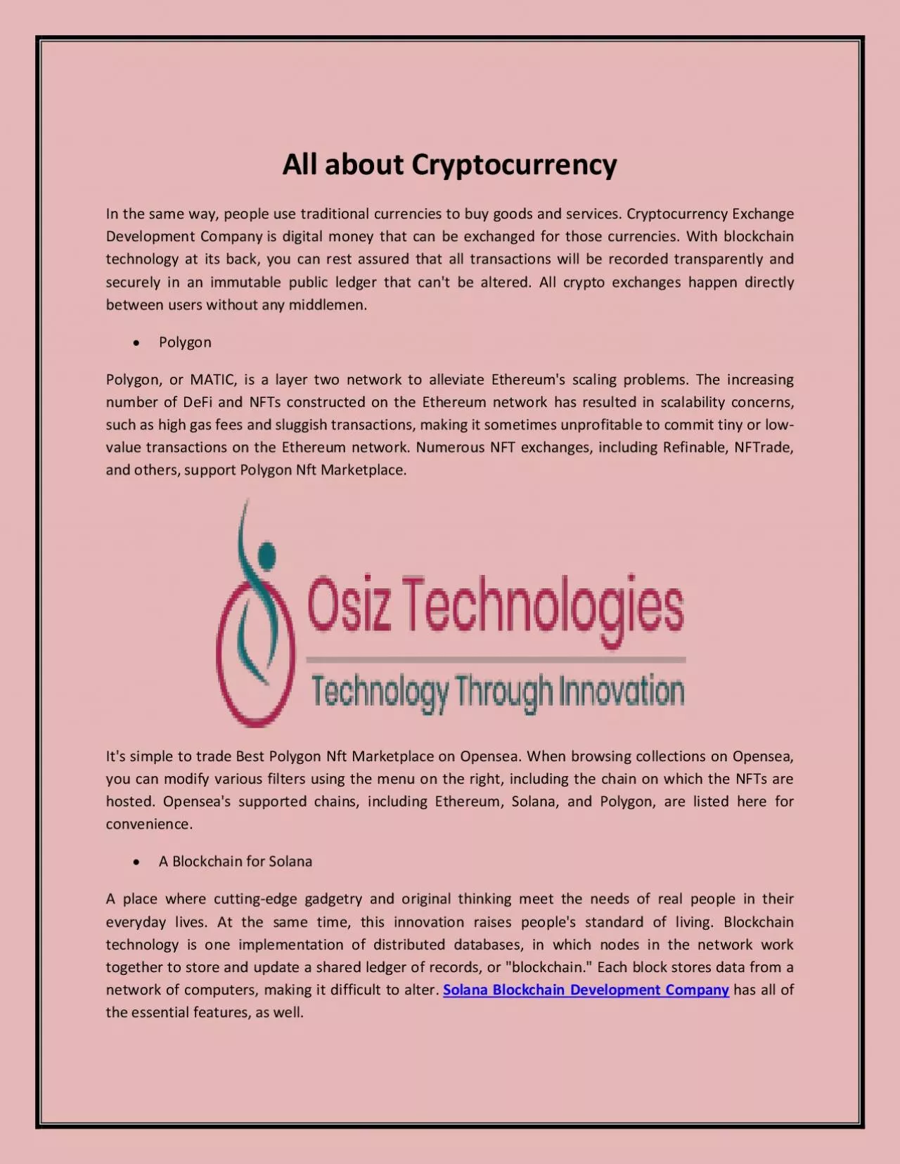 All about Cryptocurrency