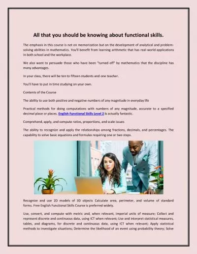 All that you should be knowing about functional skills.