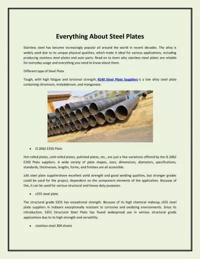 Everything About Steel Plates