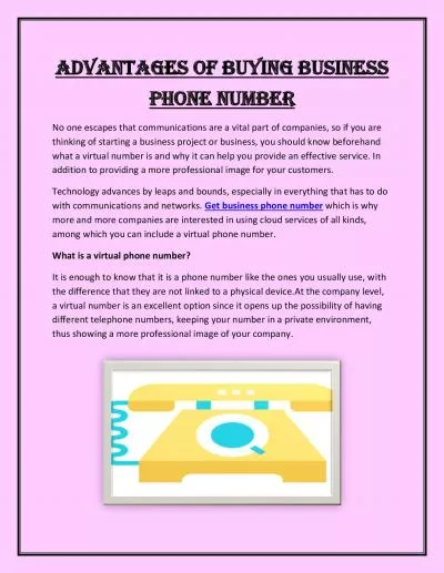 Advantages of buying business phone number