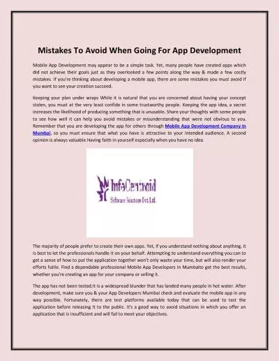 Mistakes To Avoid When Going For App Development