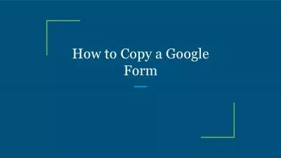 How to Copy a Google Form