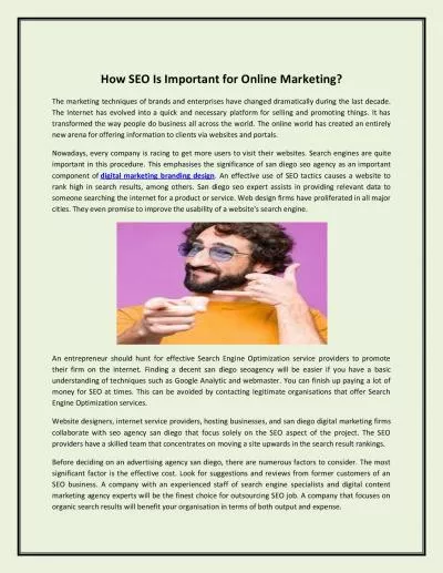 How SEO Is Important for Online Marketing?
