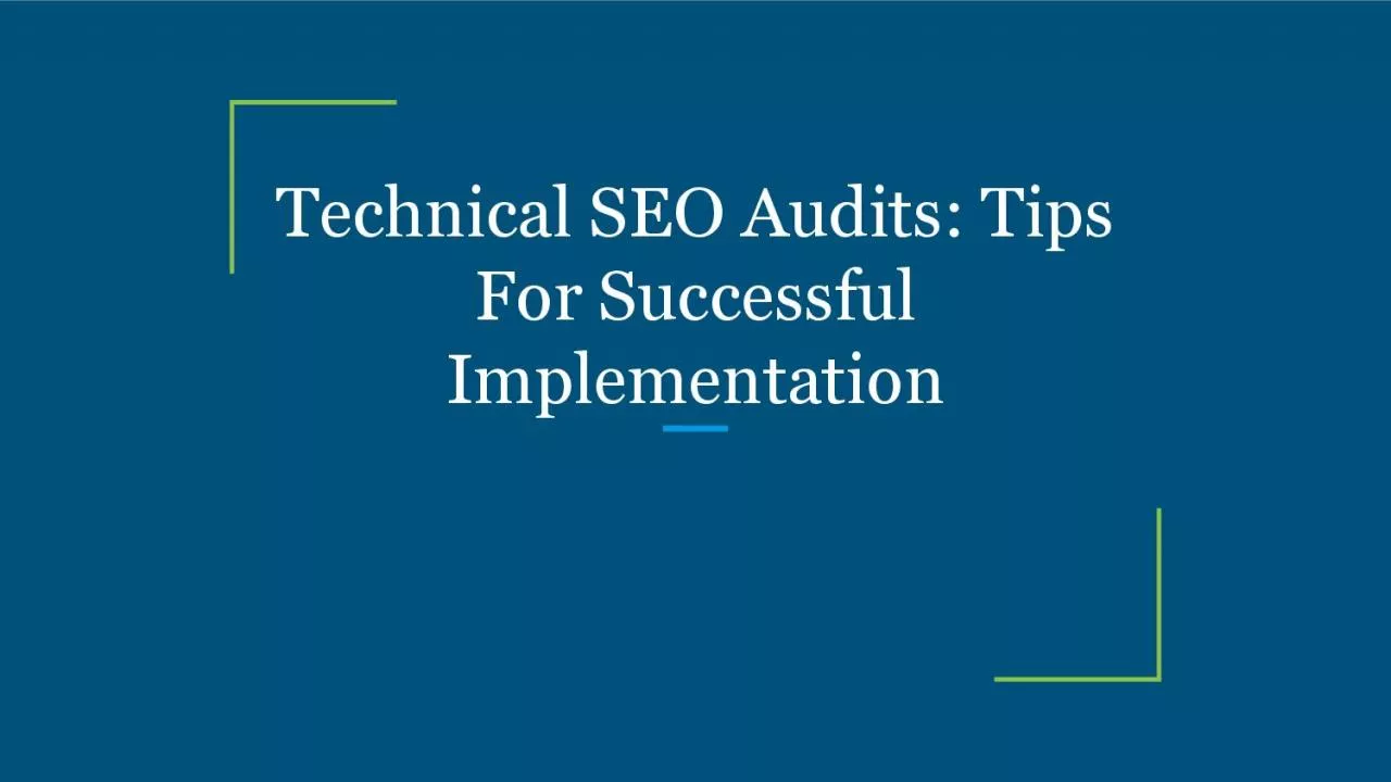 PDF-Technical SEO Audits: Tips For Successful Implementation