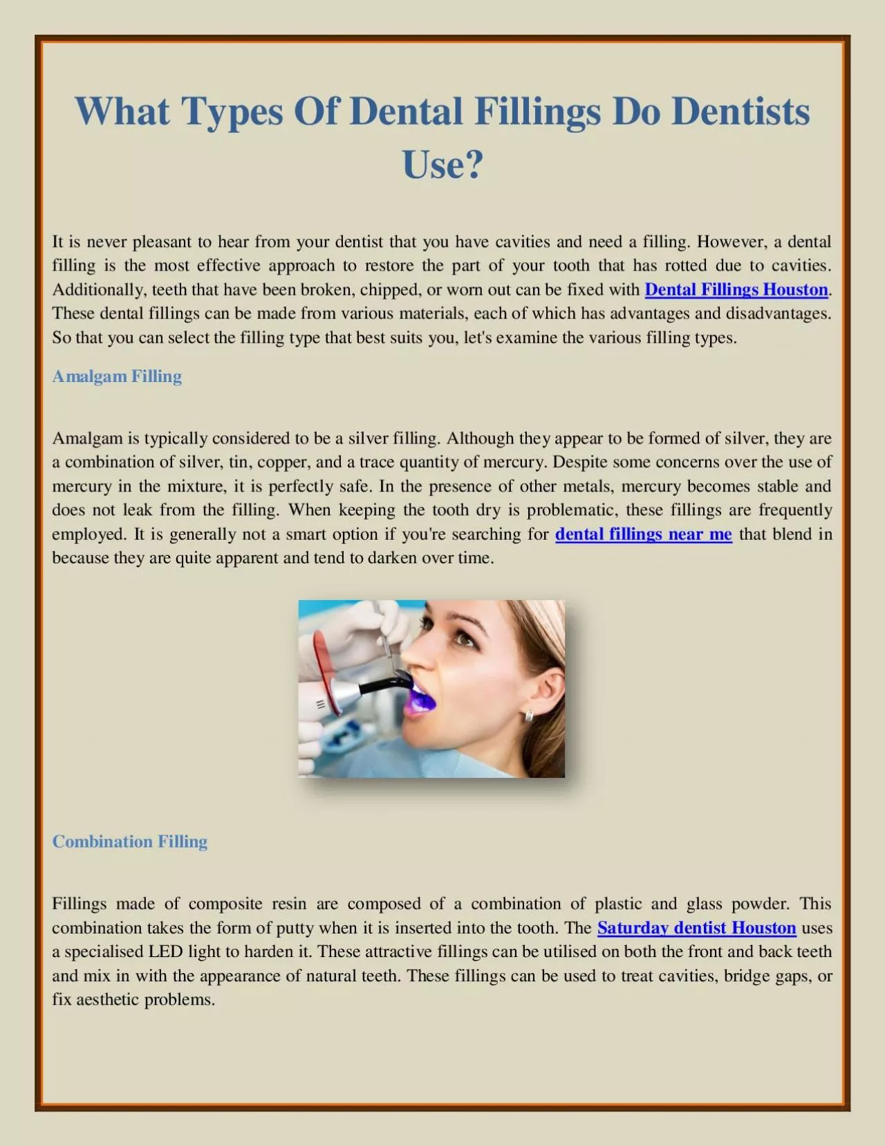 PDF-What Types Of Dental Fillings Do Dentists Use?