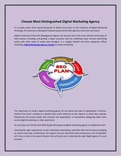 Choose Most Distinguished Digital Marketing Agency