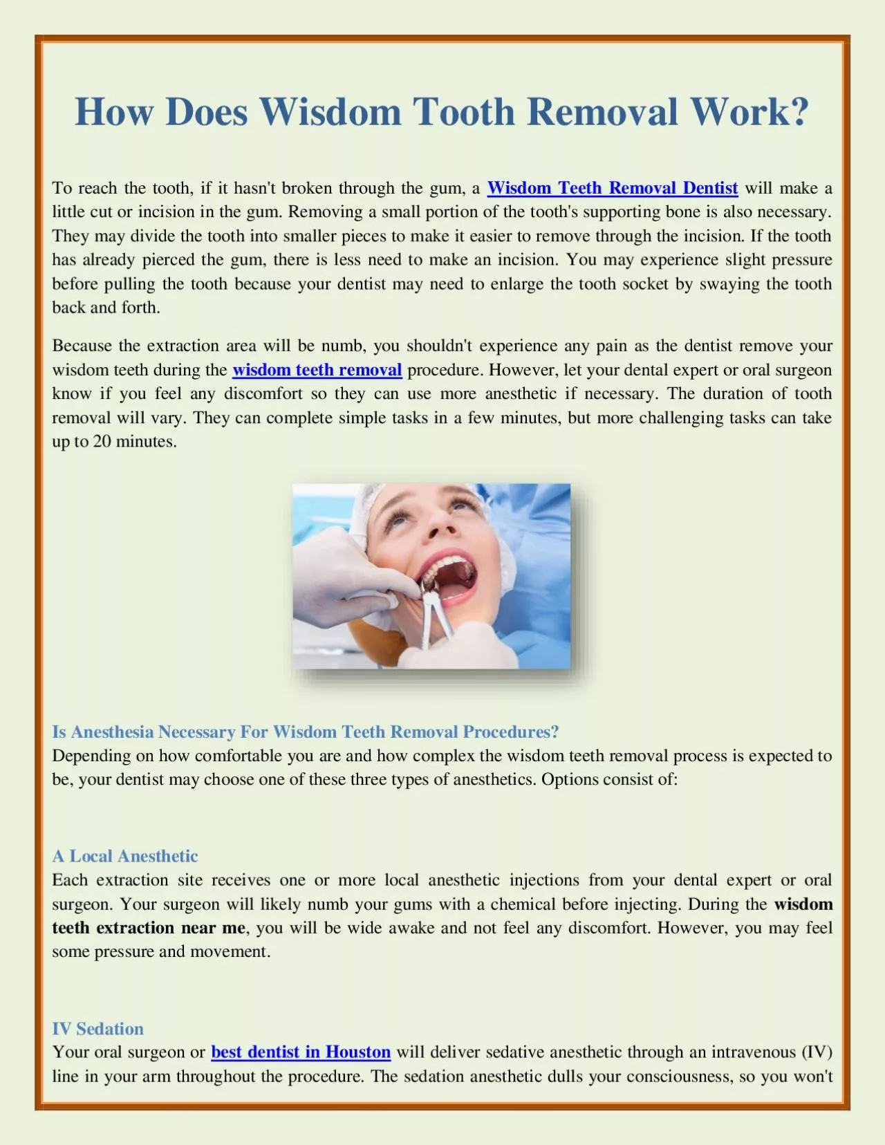 PDF-How Does Wisdom Tooth Removal Work?