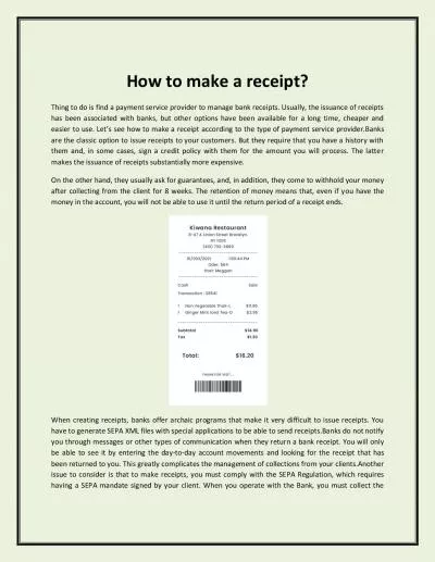 How to make a receipt?