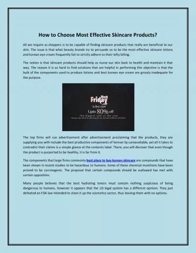 How to Choose Most Effective Skincare Products?