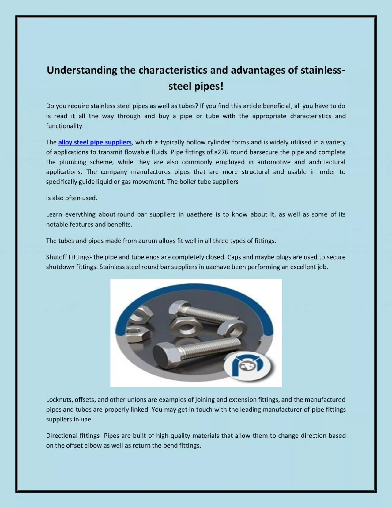 PDF-Understanding the characteristics and advantages of stainless-steel pipes!