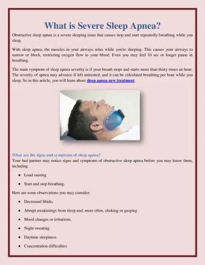 What is Severe Sleep Apnea?