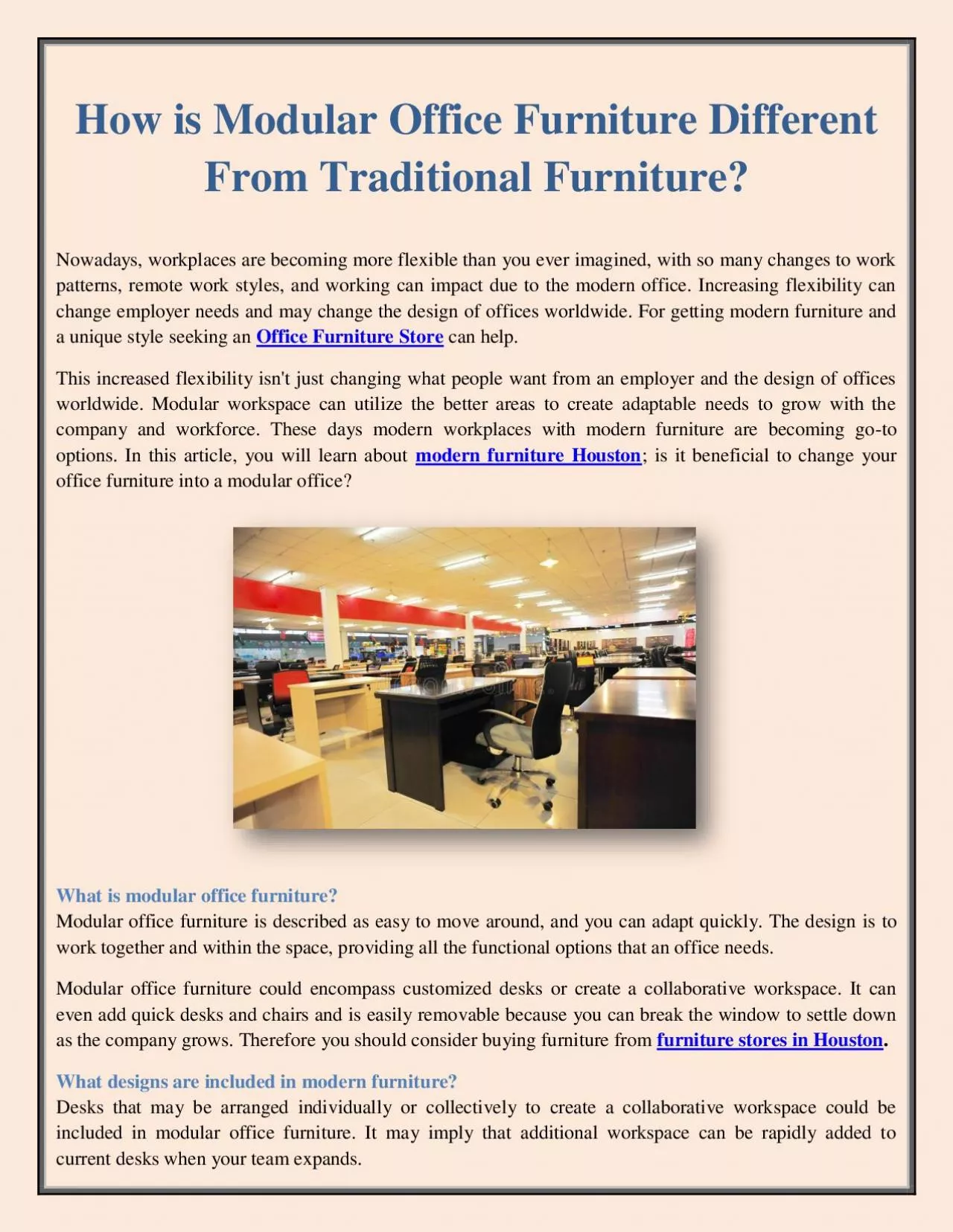 How is Modular Office Furniture Different From Traditional Furniture?