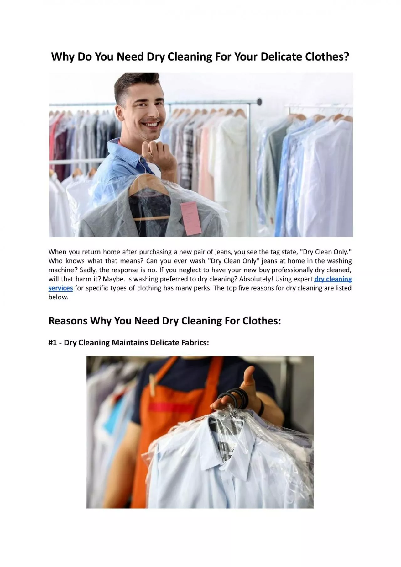 Why Do You Need Dry Cleaning For Your Delicate Clothes - Hello Laundry