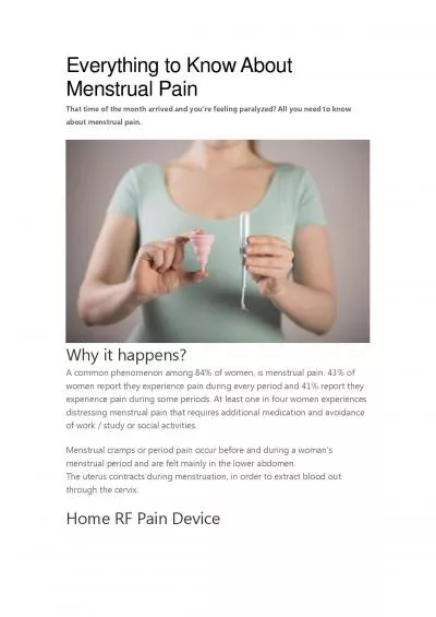 Everything to Know About Menstrual Pain