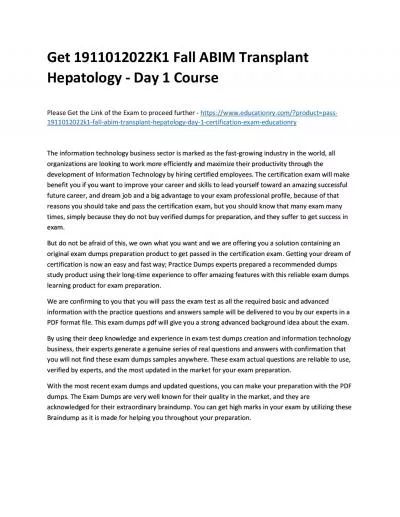 1911012022K1 Fall ABIM Transplant Hepatology - Day 1
