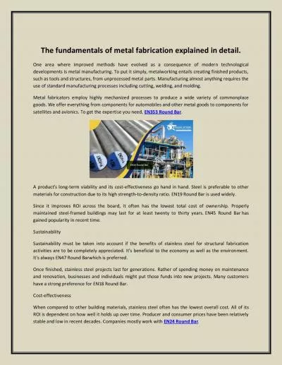 The fundamentals of metal fabrication explained in detail.