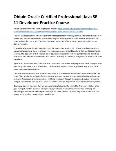 Oracle Certified Professional: Java SE 11 Developer