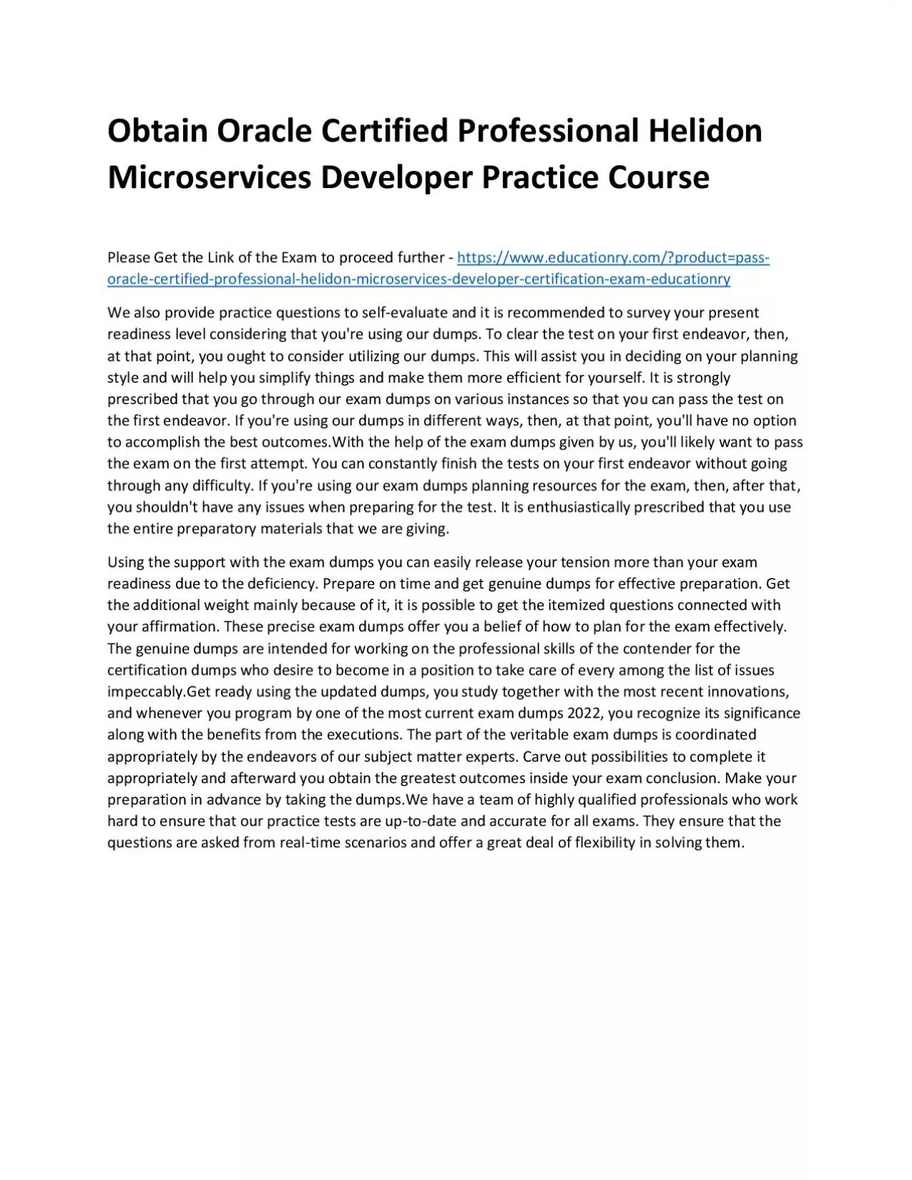 PDF-Oracle Certified Professional Helidon Microservices Developer