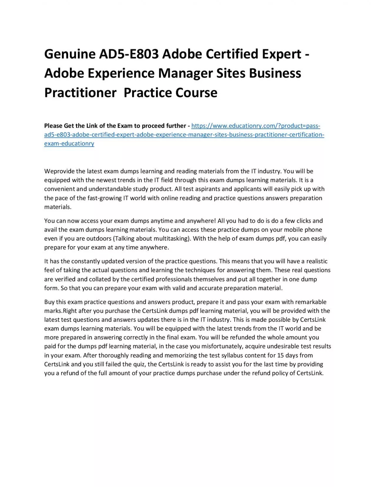 PDF-Genuine AD0-E708 Adobe Commerce Business Practitioner - Expert Certification Practice