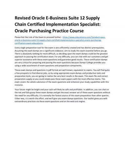 Oracle E-Business Suite 12 Supply Chain Certified Implementation Specialist: Oracle Purchasing