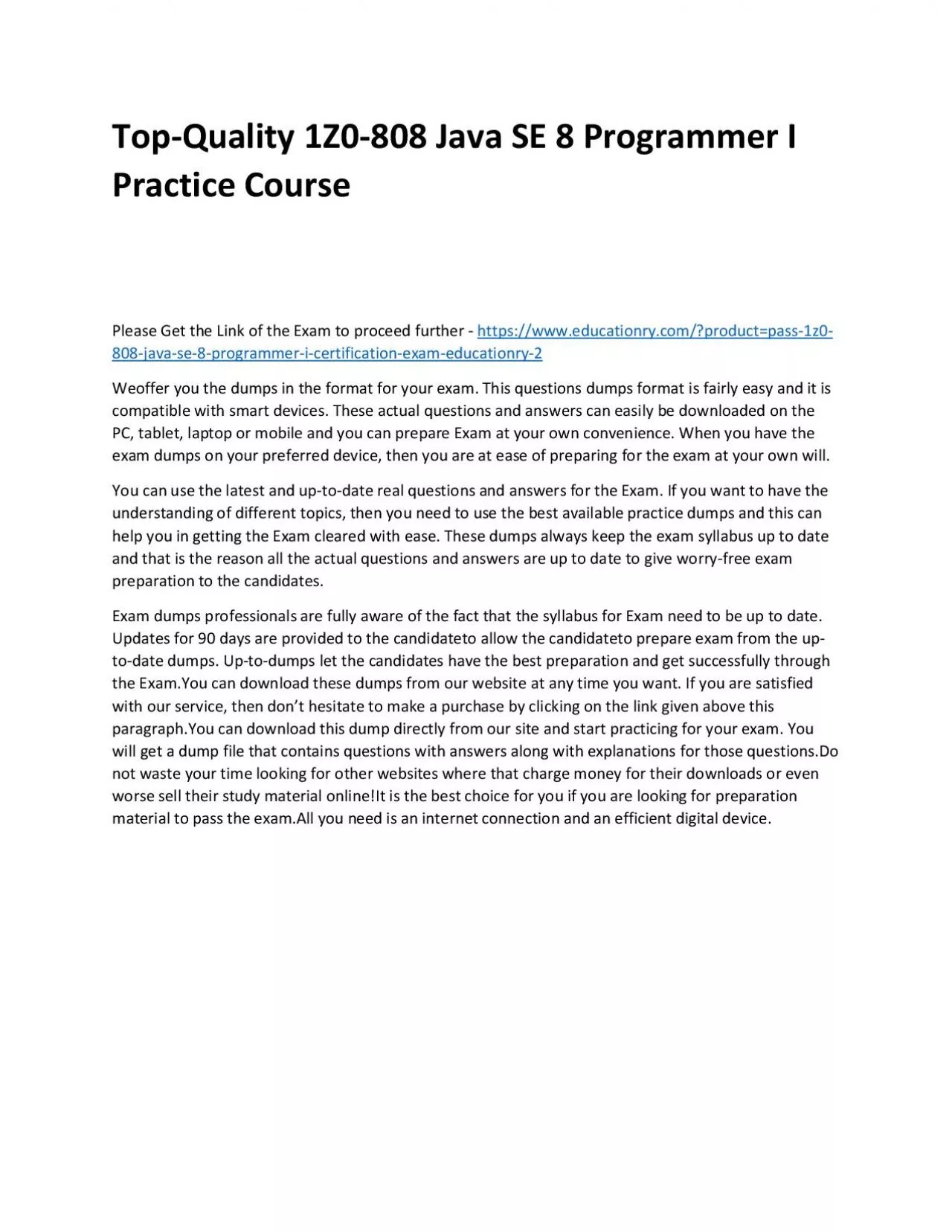 PDF-https://www.docslides.com/Arpit/top-quality-1z0-900-java-ee-7-application-developer-practice-course