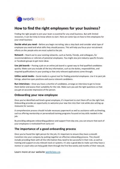 How to find the right employees for your business?
