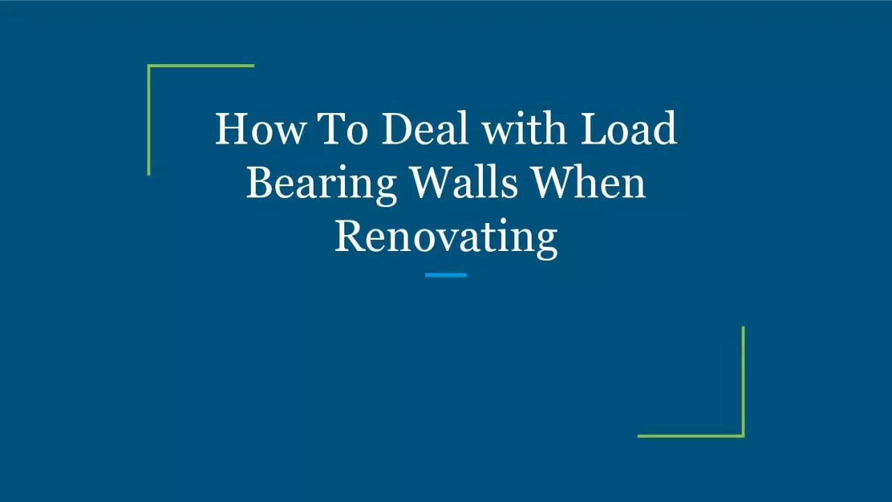 PDF-How To Deal with Load Bearing Walls When Renovating