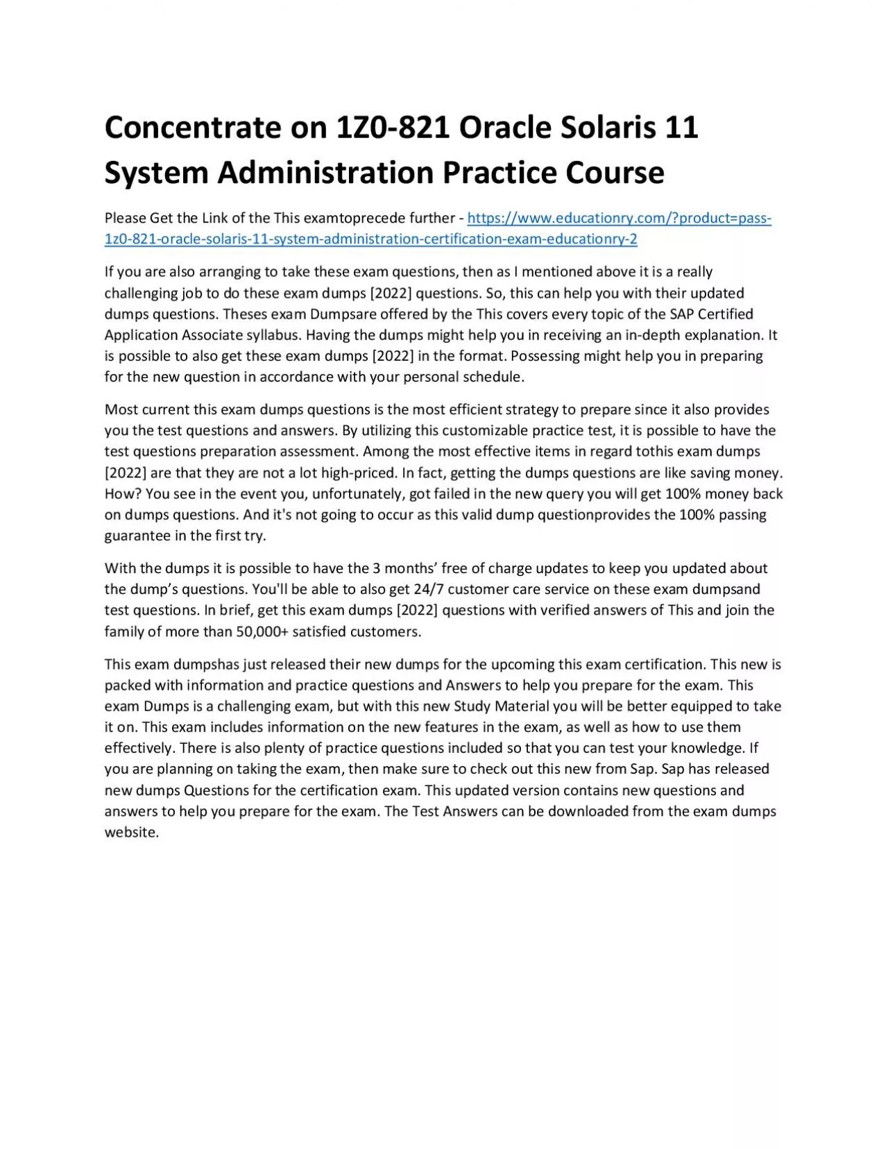 PDF-1Z0-821 Oracle Solaris 11 System Administration