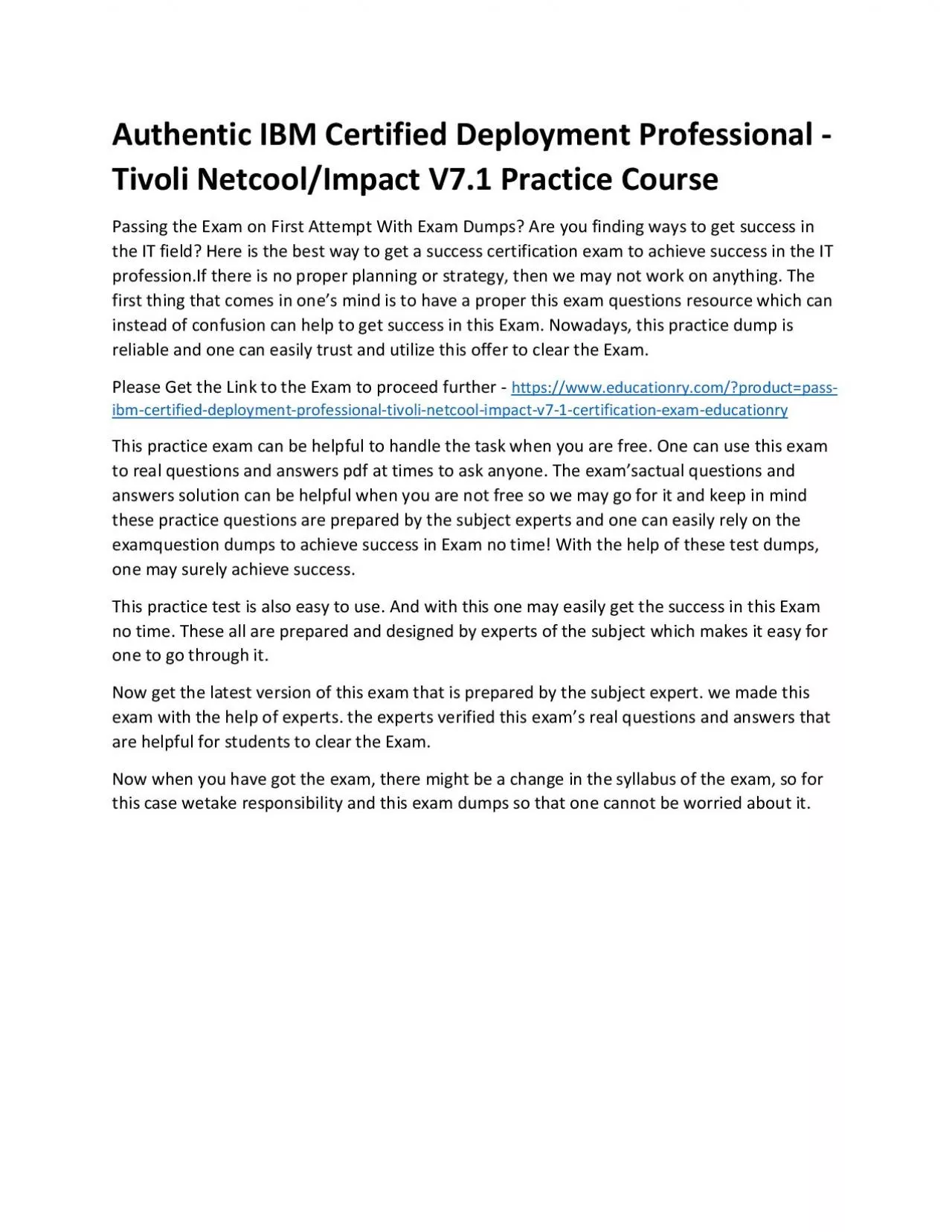 PDF-Authentic C9560-524: IBM Certified Deployment Professional - Tivoli Netcool/Impact V7.1