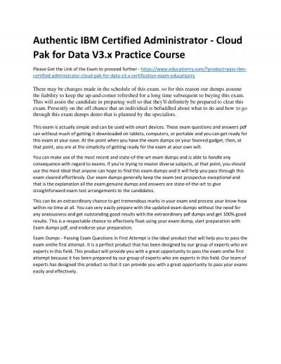 C1000-086: IBM Certified Administrator - Cloud Pak for Data V3.x