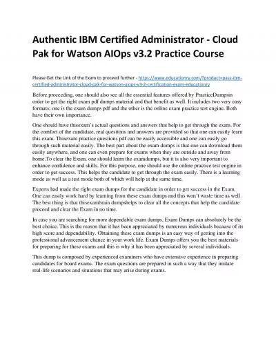 C1000-143: IBM Certified Administrator - Cloud Pak for Watson AIOps v3.2