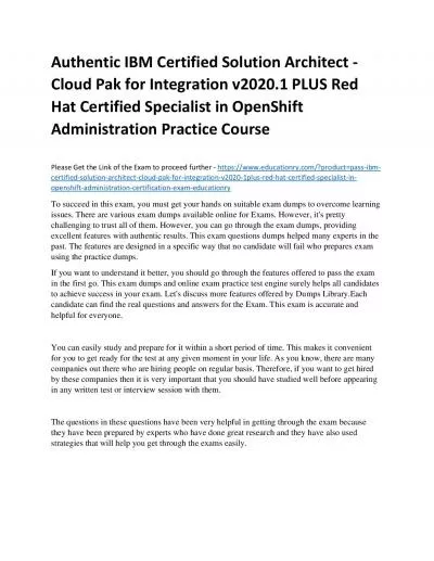 C0006800: IBM Certified Solution Architect - Cloud Pak for Integration v2020.1 PLUS Red