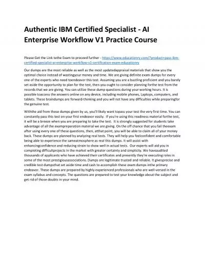 C1000-059: IBM Certified Specialist - AI Enterprise Workflow V1