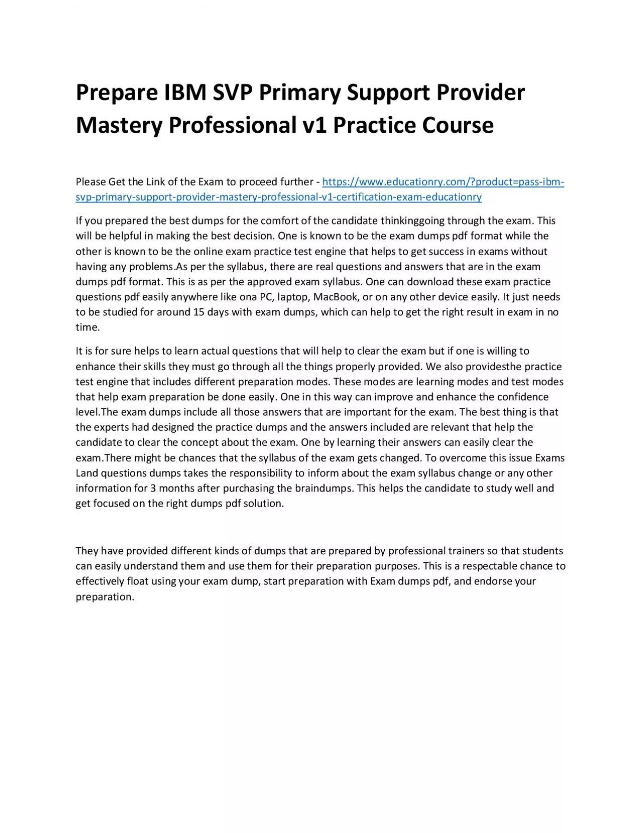 PDF-M9560-670: IBM SVP Primary Support Provider Mastery Professional v1