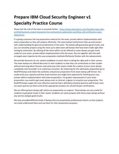 S2000-012: IBM Cloud Security Engineer v1 Specialty