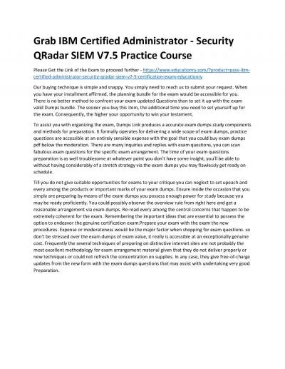 C1000-156: IBM Certified Administrator - Security QRadar SIEM V7.5