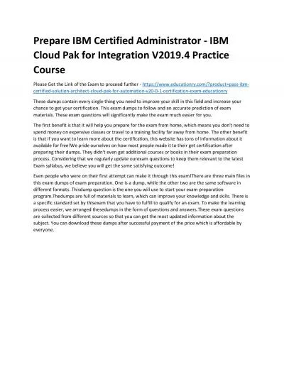 C1000-081: IBM Certified Administrator - IBM Cloud Pak for Integration V2019.4