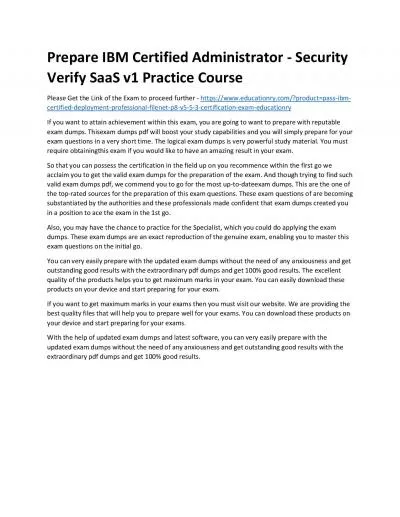 C1000-120: IBM Certified Administrator - Security Verify SaaS v1