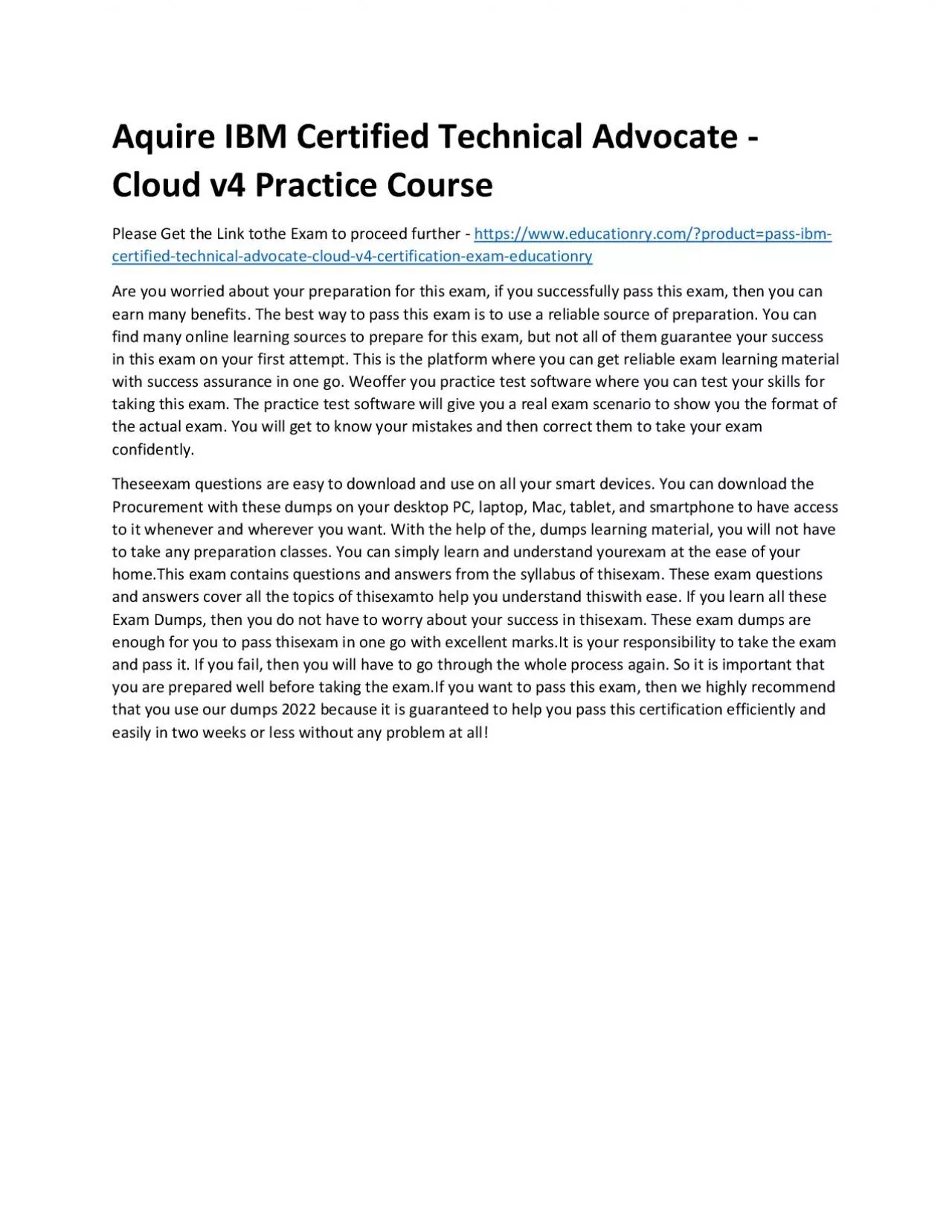 C1000-158: IBM Certified Technical Advocate - Cloud v4