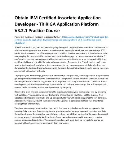 C2010-653: IBM Certified Associate Application Developer - TRIRIGA Application Platform V3.2.1