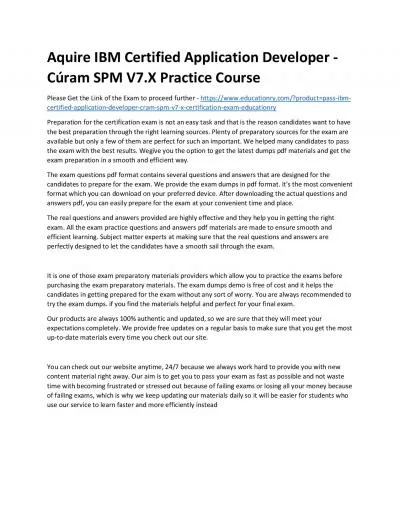 C1000-004: IBM Certified Application Developer - Cúram SPM V7.X