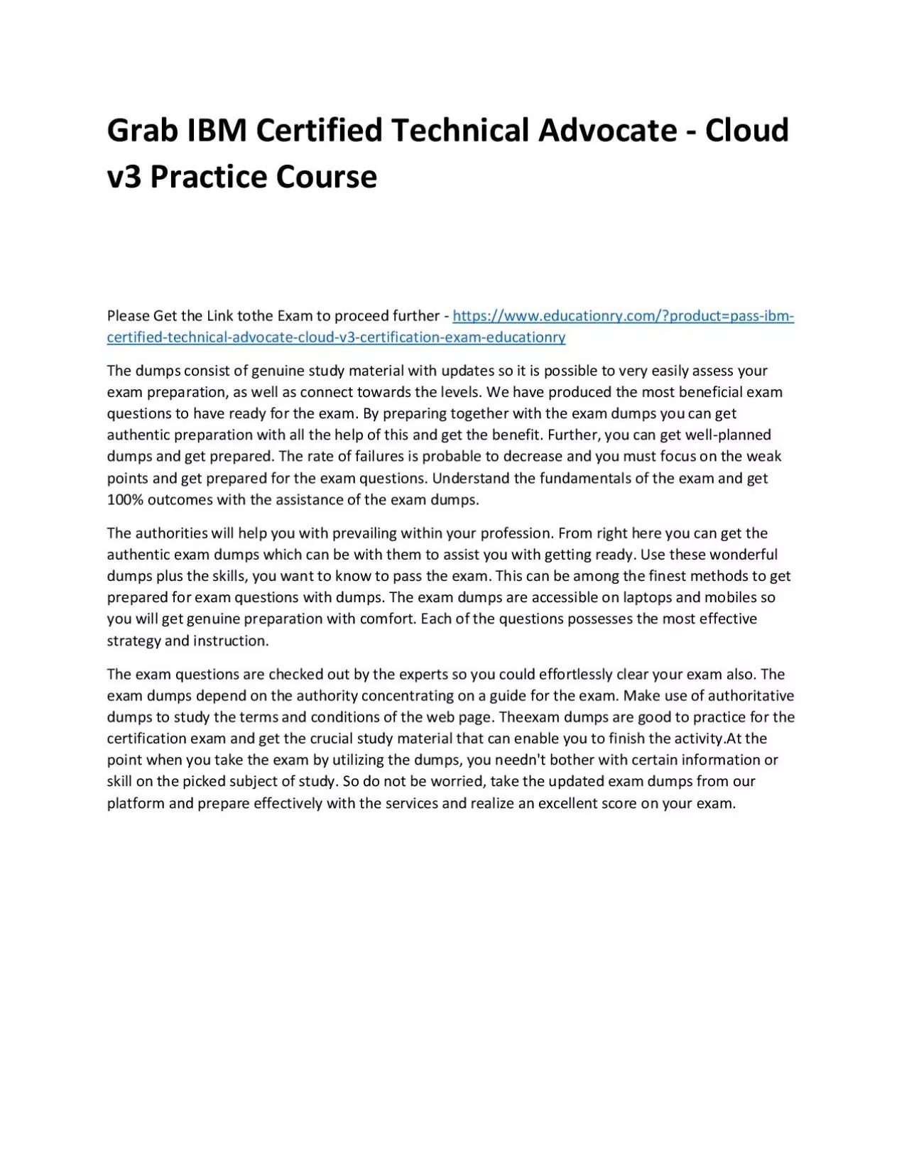 C1000-125: IBM Certified Technical Advocate - Cloud v3