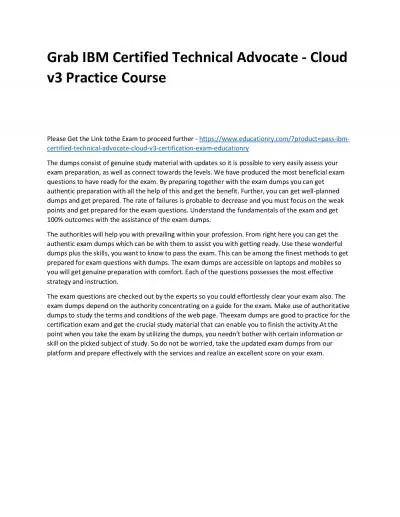C1000-125: IBM Certified Technical Advocate - Cloud v3