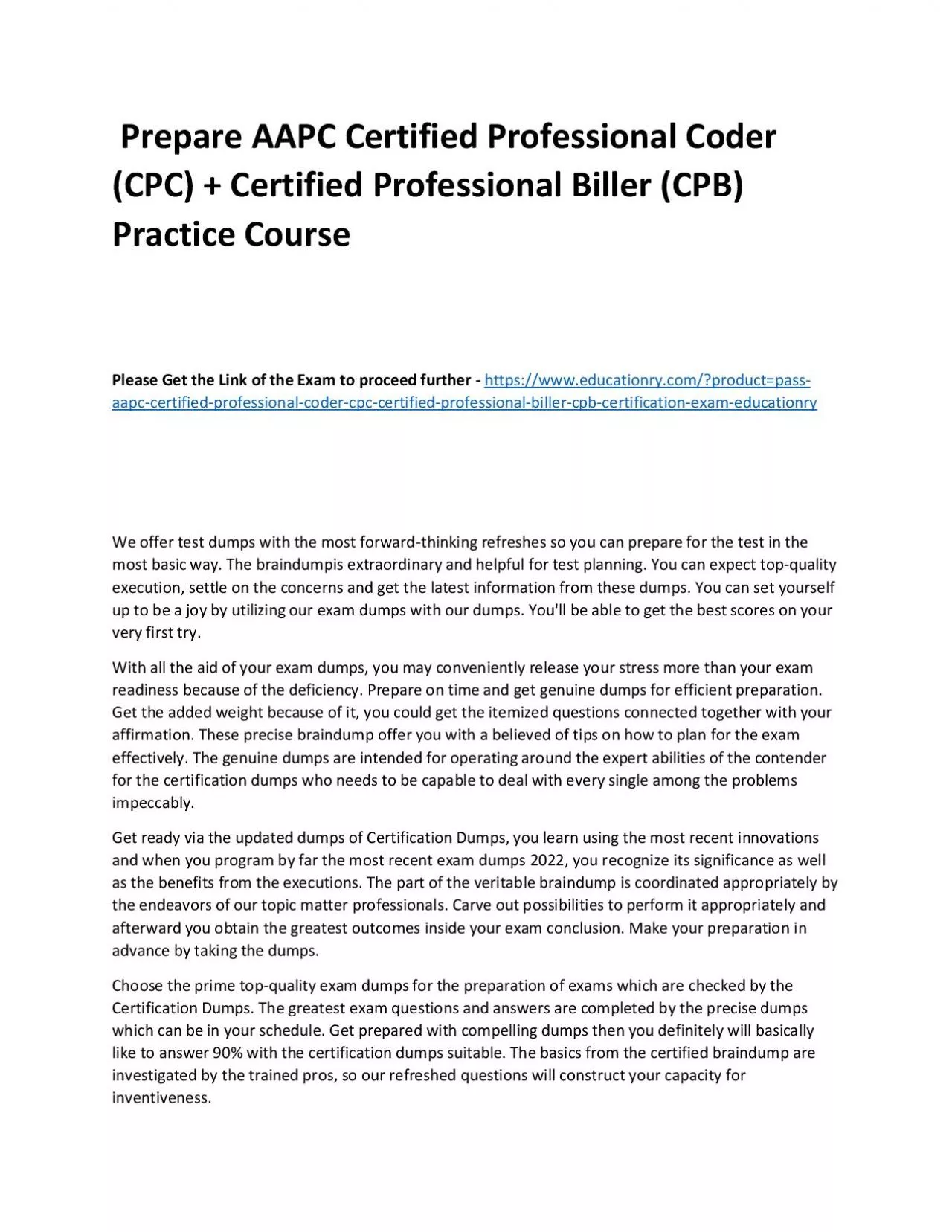 AAPC Certified Professional Coder (CPC) + Certified Professional Biller (CPB)