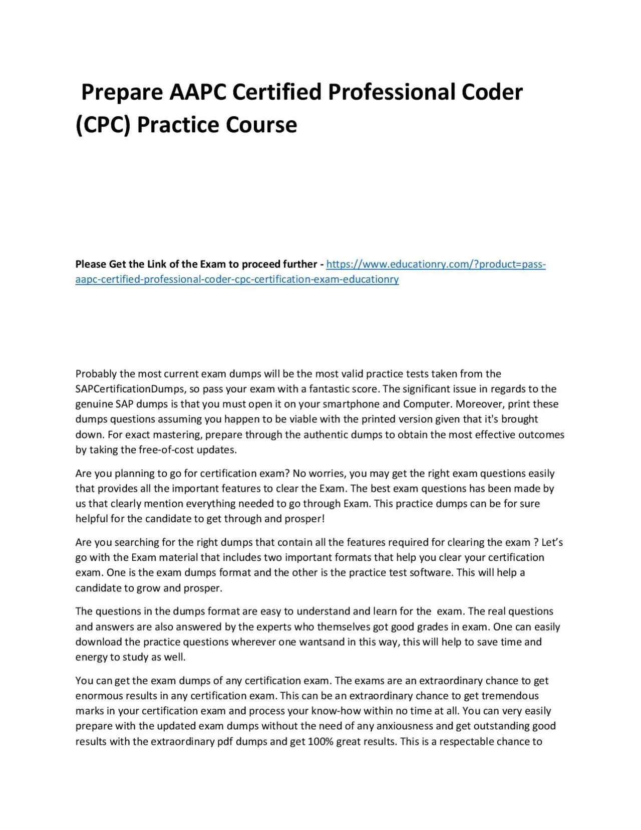 PDF-AAPC Certified Professional Coder (CPC)