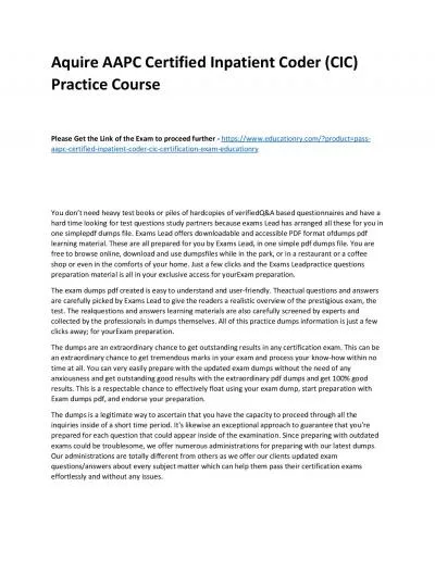 AAPC Certified Inpatient Coder (CIC)