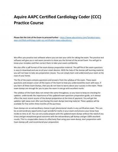 AAPC Certified Cardiology Coder (CCC)