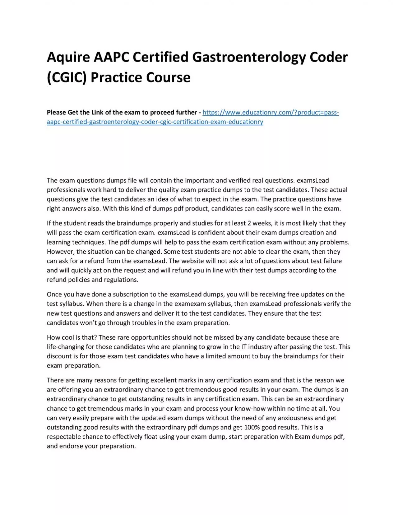 PDF-AAPC Certified Gastroenterology Coder (CGIC)