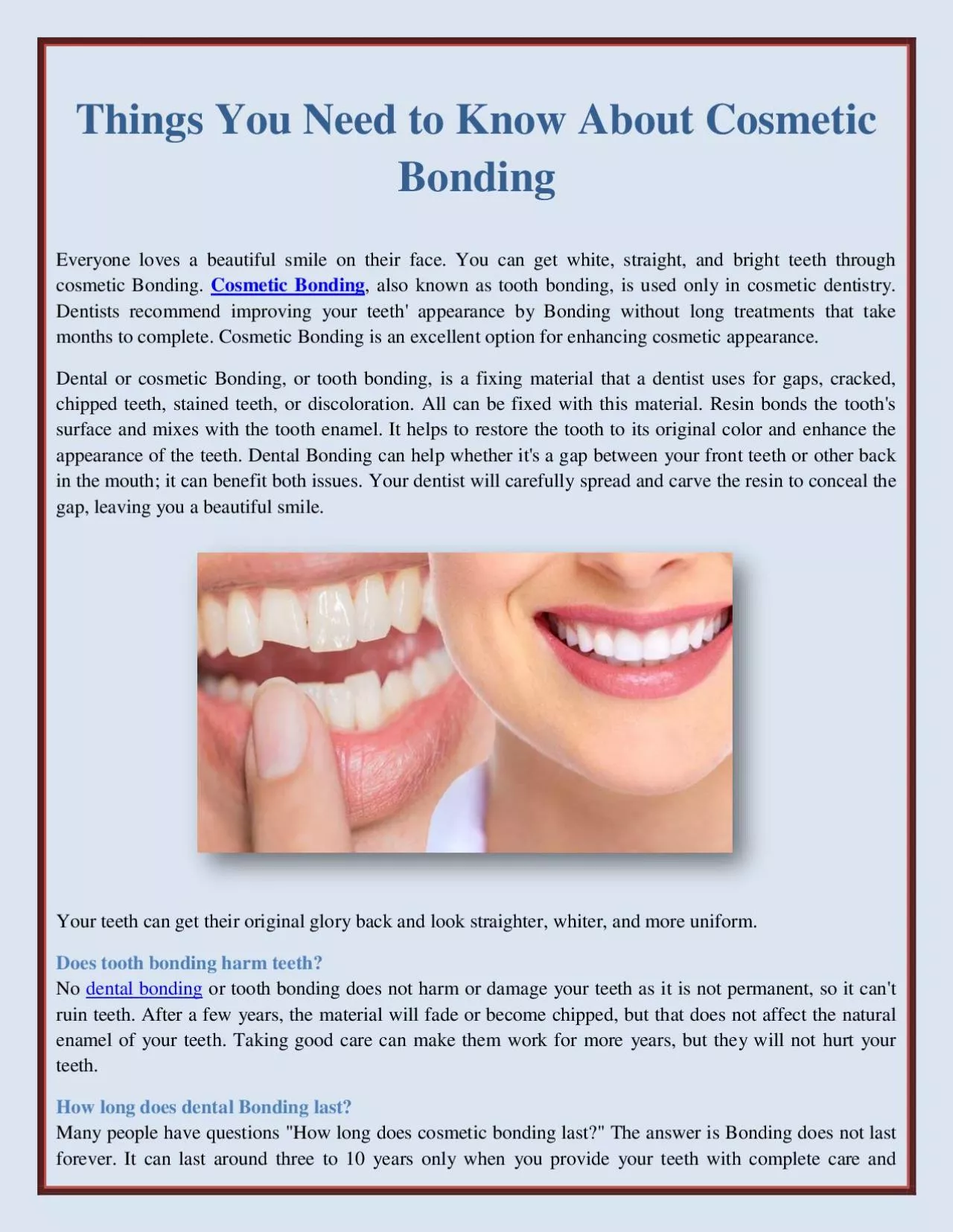 PDF-Things You Need to Know About Cosmetic Bonding