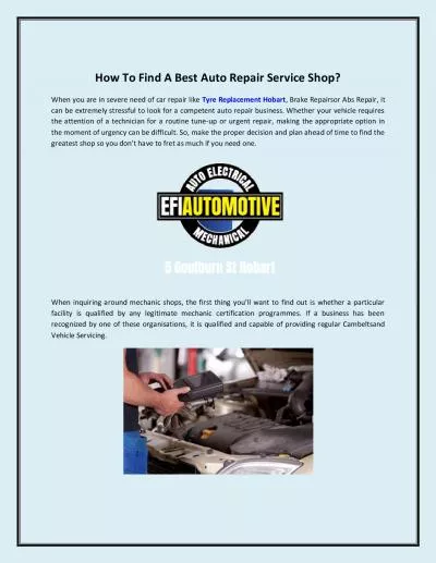 How to Find a Best Auto Repair Service Shop?